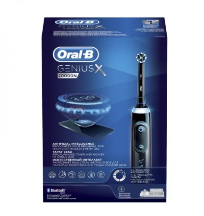 Электрическая зубная щетка Oral-B Genius X 20000N CrossAction, черный D706.515.6X