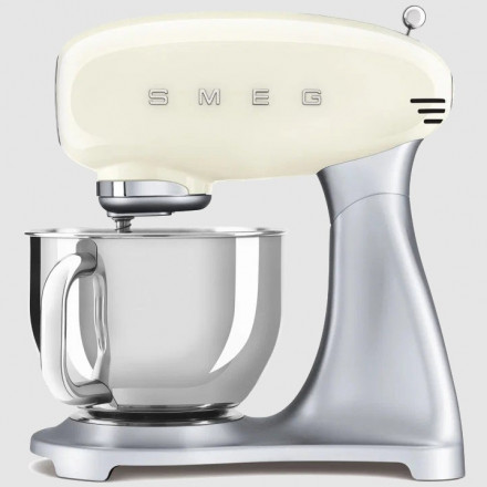 Миксер планетарный SMEG SMF02CREU, мощность 800 Вт, объем чаши 4,8 л, кремовый