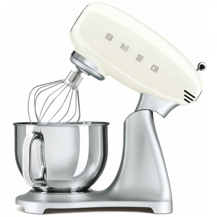 Миксер планетарный SMEG SMF02CREU, мощность 800 Вт, объем чаши 4,8 л, кремовый