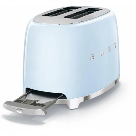 Тостер Smeg TSF01PBEU, 950Вт, двустороннее обжаривание, пастельный голубой