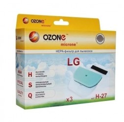 Набор микрофильтров Ozone H-27 для пылесоса LG