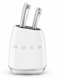 Набор бытовых ножей SMEG из 7 предметов с подставкой белого цвета