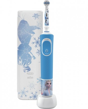 Электрическая зубная щетка Oral-B Vitality Kids Холодное сердце D100.413.2KX, голубой