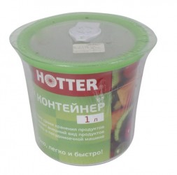 Вакуумный контейнер Hotter YL-262 круглый 1000мл, прозрачный/зеленый