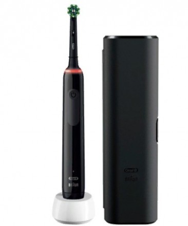 Электрическая зубная щетка Oral-B Pro 3 3500 + Дорожный футляр, черный