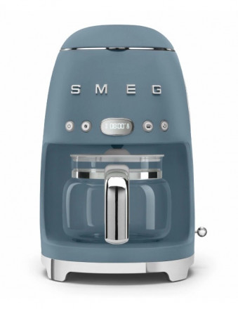 Кофеварка Smeg &quot;Синий Шторм&quot; DCF02SBMEU, 1000 Вт, противокапельный механизм, постоянная фильтрация