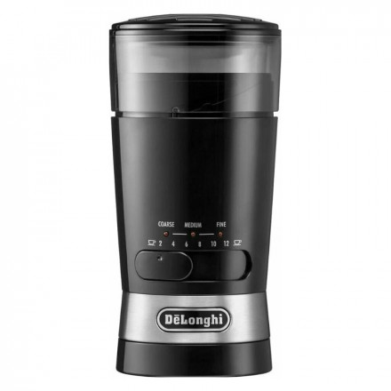 Кофемолка DeLonghi KG210, 170Вт, черная, ротационный нож, до 90г