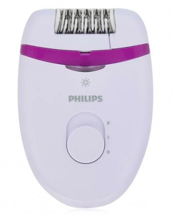 Эпилятор Philips BRE275 Satinelle Essential, белый/фиолетовый