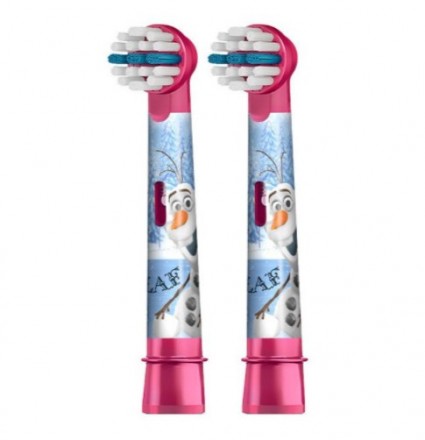 Набор насадок Oral-B Stages Kids Frozen для электрической щетки, розовый, 2 шт.