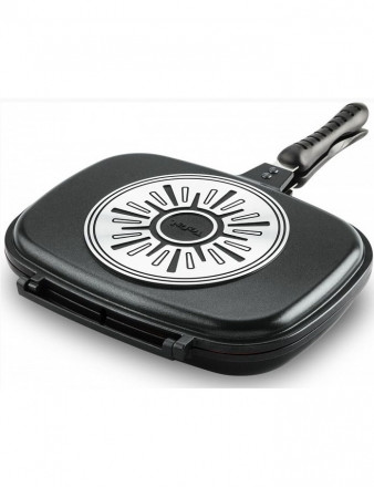 Сковорода Tefal Easy Plus A6339084, рифленое дно, для всех плит (кроме индукционных), алюминий, 32х24 см