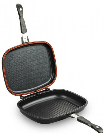 Сковорода Tefal Easy Plus A6339084, рифленое дно, для всех плит (кроме индукционных), алюминий, 32х24 см