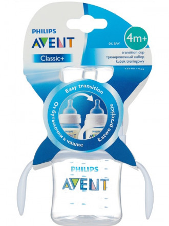 Тренировочный набор Philips Avent SCF625/02 Classic+ (Бутылочка 125 мл+ Соска + носик для питья + ручки) 4+