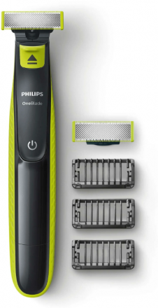 Триммер Philips OneBlade QP2520/60, черный/зеленый лайм