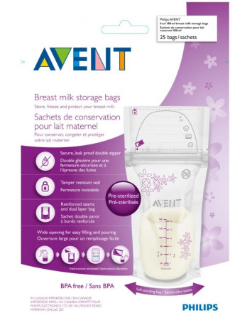 Philips AVENT Пакеты для хранения грудного молока SCF603/25 180 мл, 25 шт