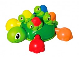 Игрушка для ванной Tomy Веселые черепашки (E72097) зеленый/красный/оранжевый