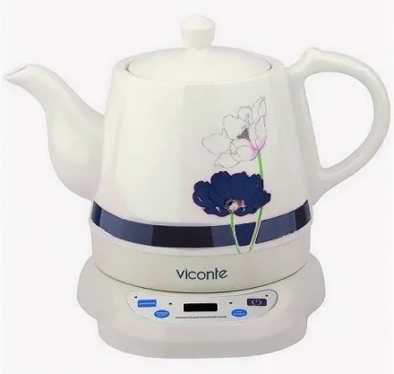 Чайник электрический Viconte VC-3230 синий цветок
