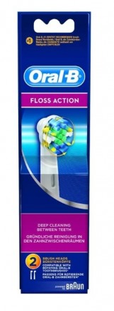 Насадка Oral-B FlossAction EB 25-2 для электрической щетки, белый, 2 шт.