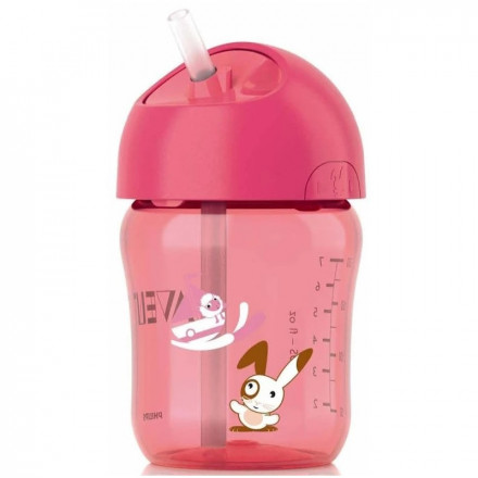 Чашка с трубочкой Philips Avent SCF760/00 260мл, розовая