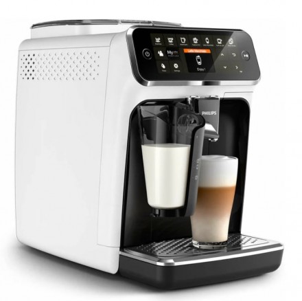 Кофемашина Philips EP4343/50 LatteGo, белый/черный глянцевый