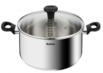 Кастрюля с крышкой TEFAL Edition G7404674, 24см, нержавеющая сталь
