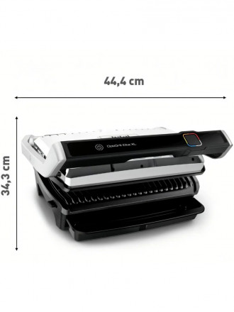 Гриль Tefal Optigrill Elite XL GC760D30, серебристый/черный
