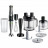 Погружной блендер Braun MQ9187XLI, 3 скорости, 1200Вт, черный