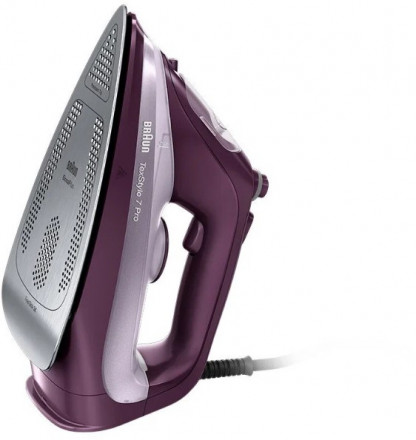 Утюг Braun TexStyle SI7181, мощность 3100Вт, вертикальное отпаривание, фиолетовый